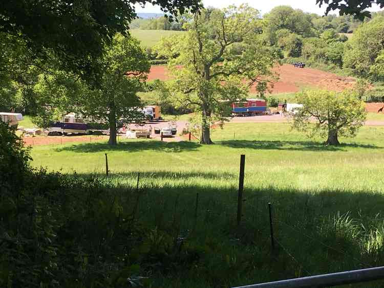 The Knowle Ground travellers site in West Compton near Shepton Mallet (Photo: Daniel Mumby)