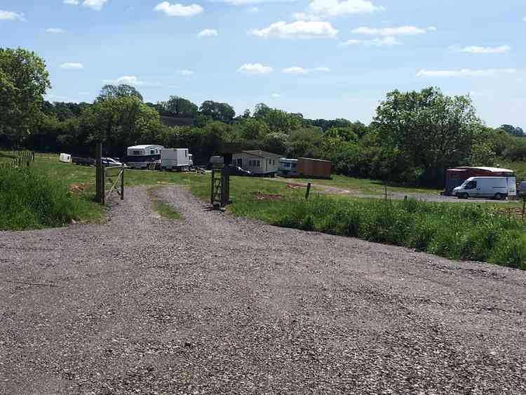 The Knowle Ground travellers site in West Compton near Shepton Mallet (Photo: Daniel Mumby)