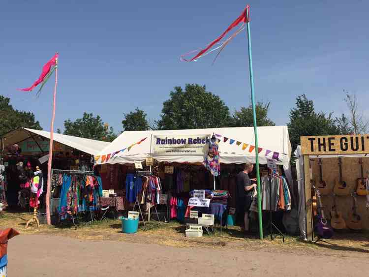 Rainbow Rebel at the Glastonbury Festival last year