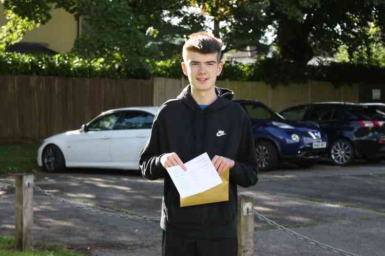 Collecting GCSE results at Whitstone