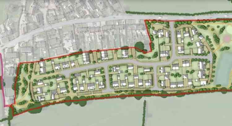 Plans For 63 Homes On Anchor Road In Coleford. CREDIT: Gladman Developments. Free to use for all BBC wire partners.