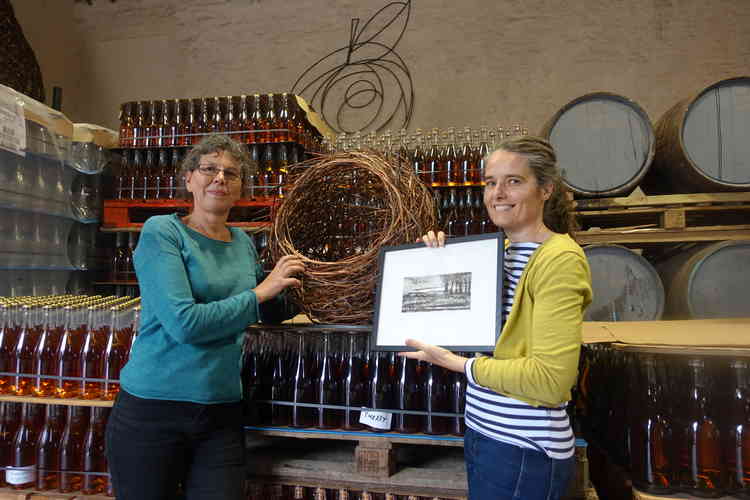 Angela Morley and Joanna Briar at Pilton Cider