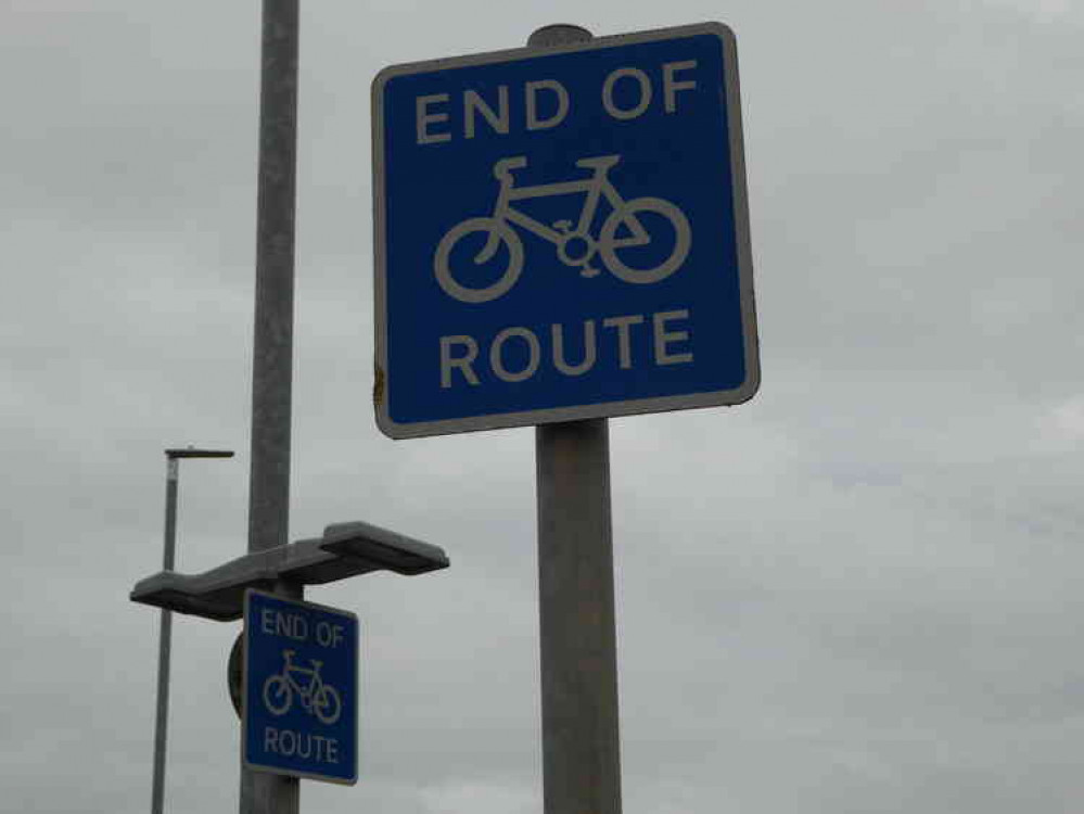 End of cycle routes signs (Photo: Mike Ginger)