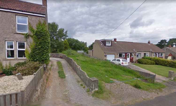 The area of land in Chilcompton where the new homes will be built (Photo: Google Street View)