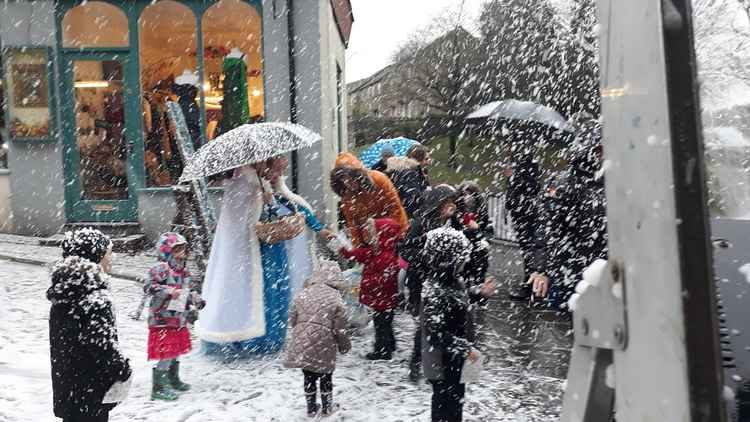 Creating snow at Christmas time