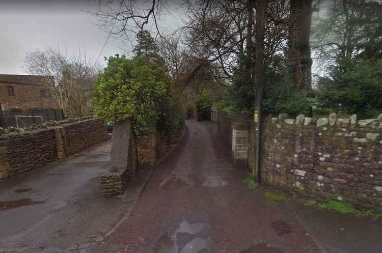 The public right of way that leads off Brewery Lane to the proposed site (Photo: Google Street View)