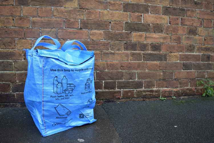 The Bright Blue Bag which will be delivered to every Mendip household as part of the Recycle More roll-out (Photo: Somerset Waste Partnership)