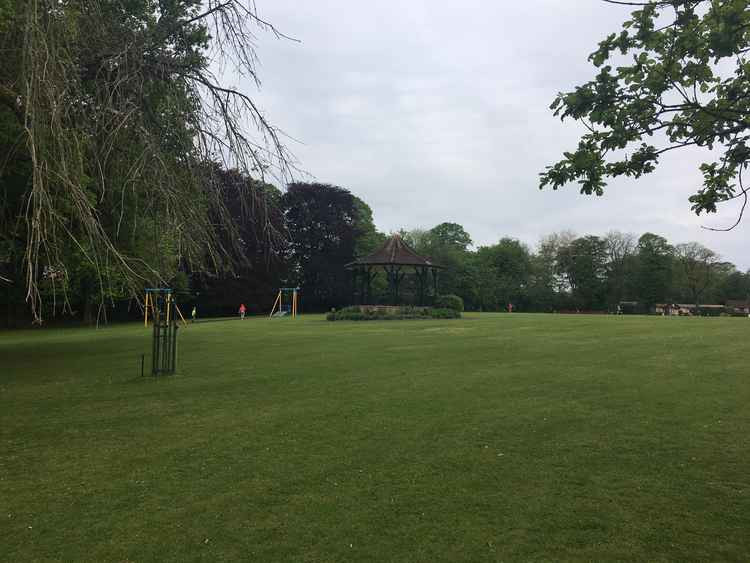 The view across Collett Park, Shepton Mallet