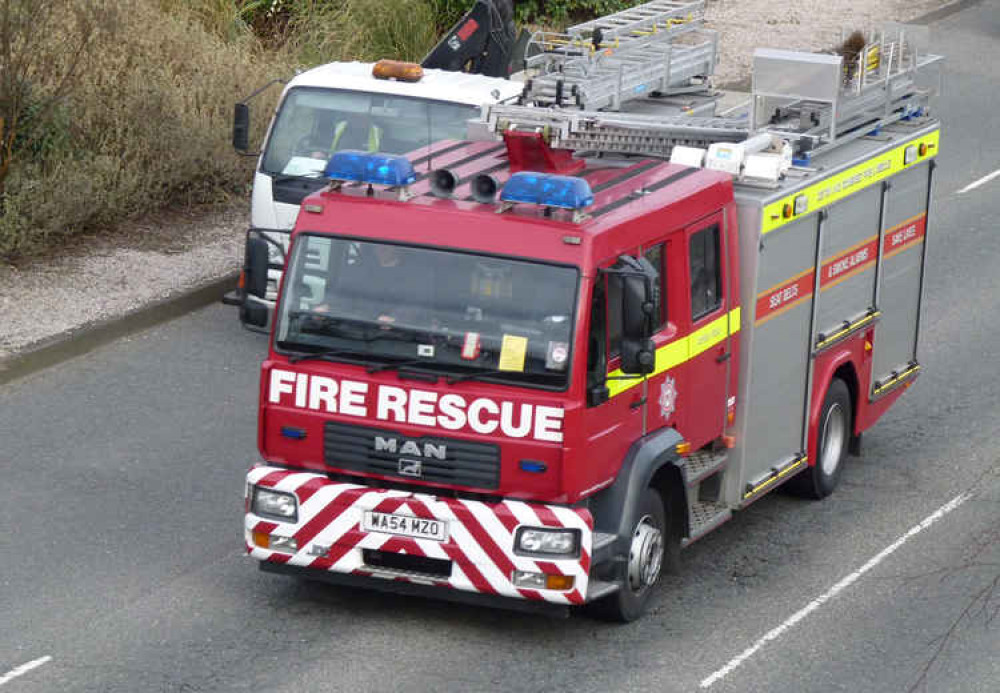 Two fire crews from Shepton Mallet tackled the blaze (Photo: Graham Richardson)