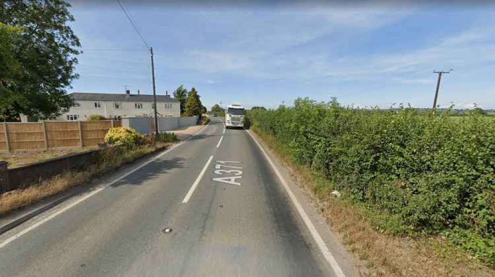 The crash happened on the A371 near Evercreech Junction (Photo: Google Street View)