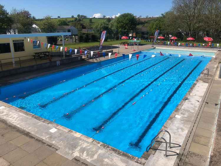 Shepton Mallet Lido prepped and ready for the weekend