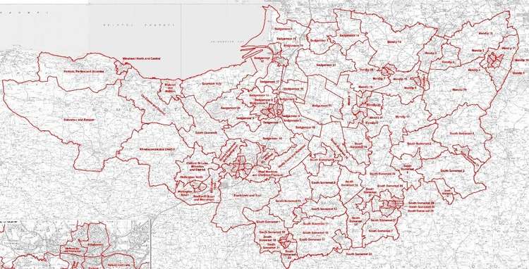 Option 2a for proposed electoral map for new Somerset unitary council (100 councillors in single-member wards) (Photo: Somerset County Council)