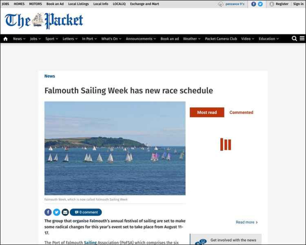 Falmouth Week has new name and sailing schedule Local News News