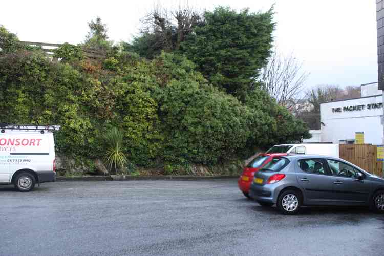 The car park behind Falmouth Wetherspoons where the beer garden is planned