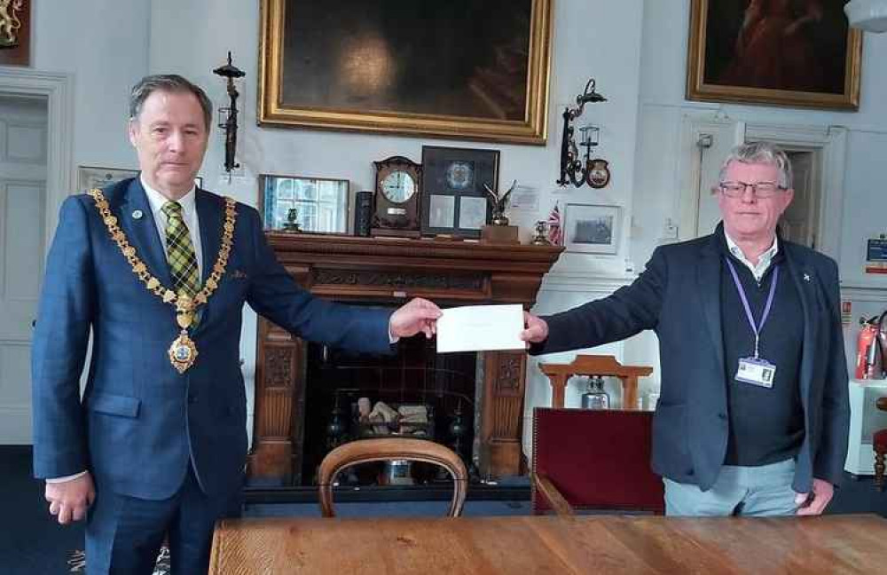 Steve Eva (Mayor) and Peter Maxted (Falmouth Age Concern)