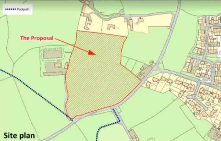 The site of the proposed Pen Bethan development of 133 homes at Kergilliack.