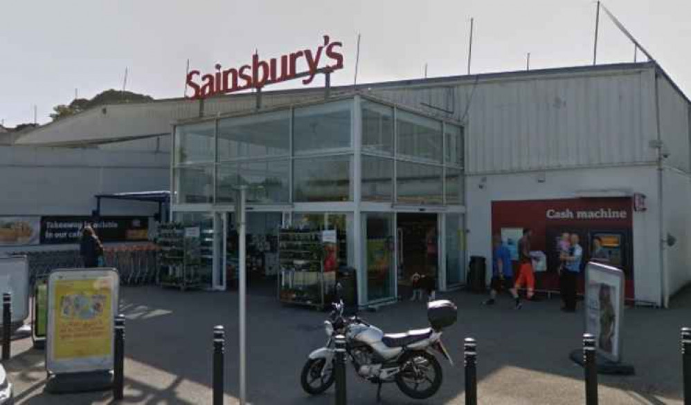 Sainsbury's to clamp down on covid rule breakers. Picture: Sainsbury's Falmouth, credit Google.