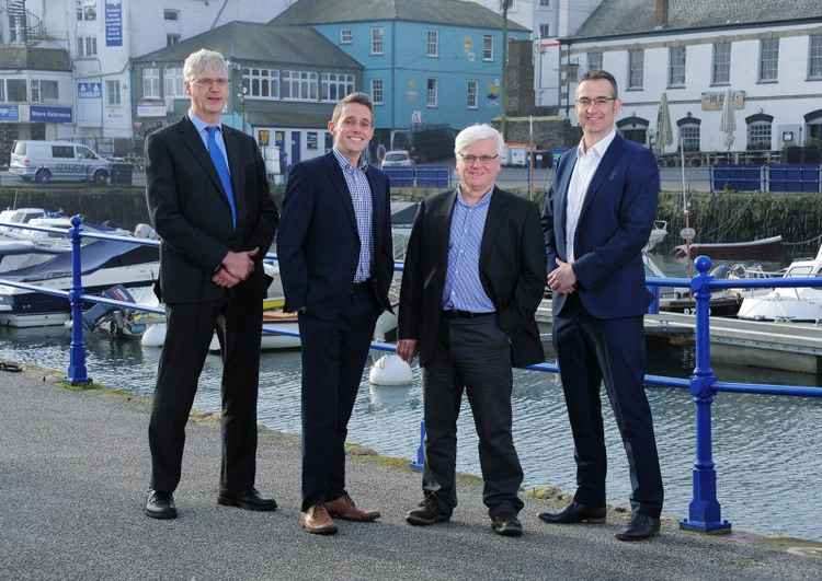 RTP Surveyors Directors. From left to right: Martyn Middlewick, John Darbyshire, Martin Winchester, and Richard Collett.