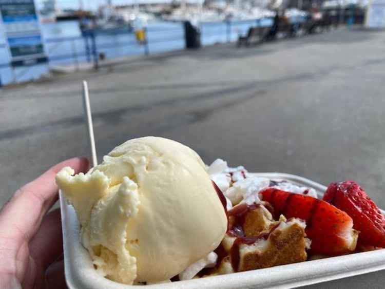 The Eton Mess waffle at Karensa.