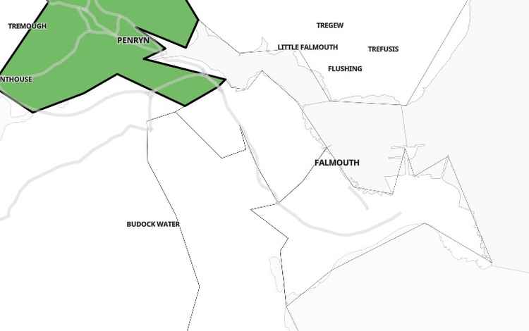 Falmouth and Penryn covid map.