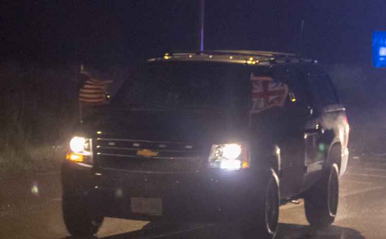 US President Biden arriving in Cornwall. Steven Rees-Webb Photography.