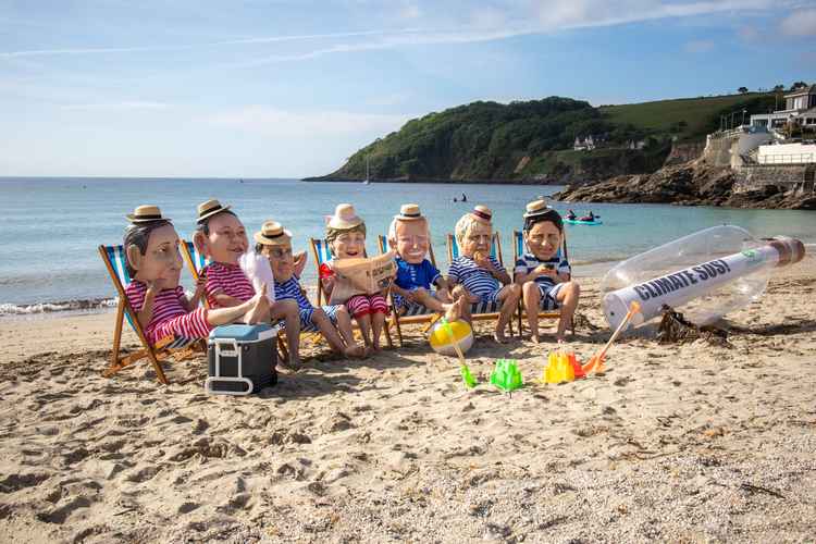 Photo of the Swanpool Beach stunt. Credit: Ian Butler Photography.