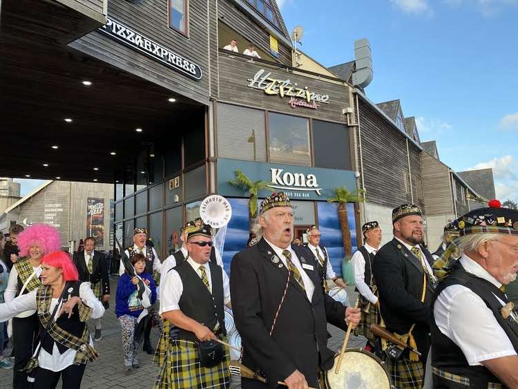 The Marine Band leaving Events Square.