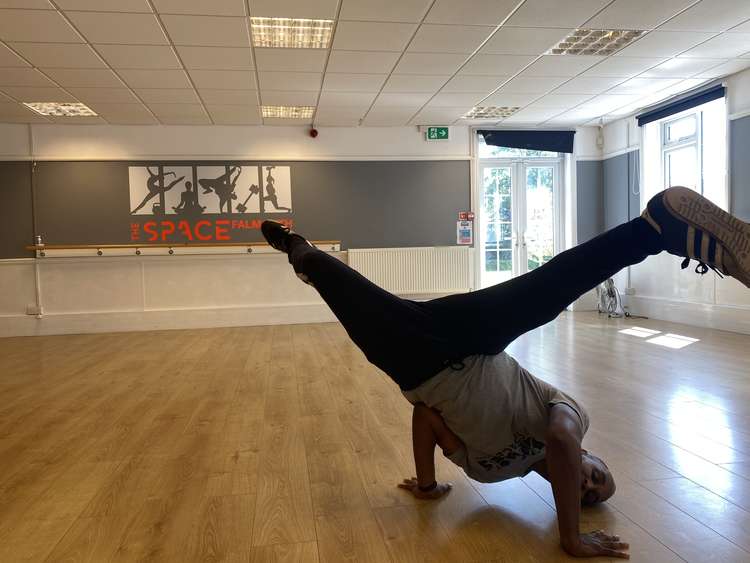 Josh performing some capoeira.