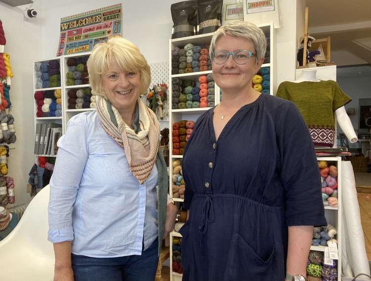 Jane Abraham of Stitches & Cream (left) and Vicki Glaister of Inspire Makers