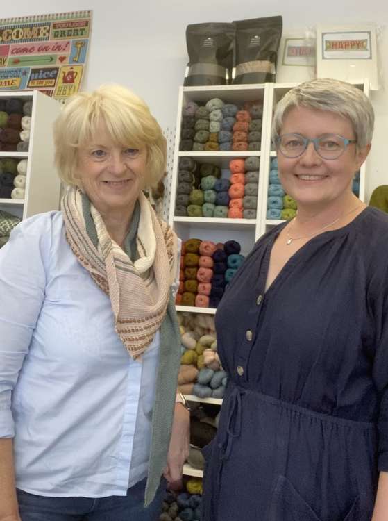 Jane Abraham of Stitches & Cream (left) and Vicki Glaister of Inspire Makers