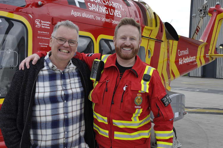 Chris Barendt from Penryn with Thomas Hennessy Jones. Photo credit: Simon Stuart Miller.