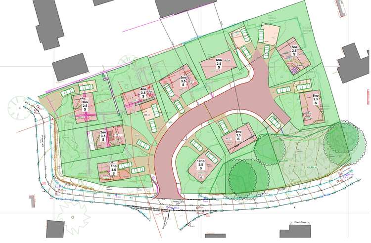 The proposed layout of the houses posted on Thursday this week. Shared by Cornwall Council.