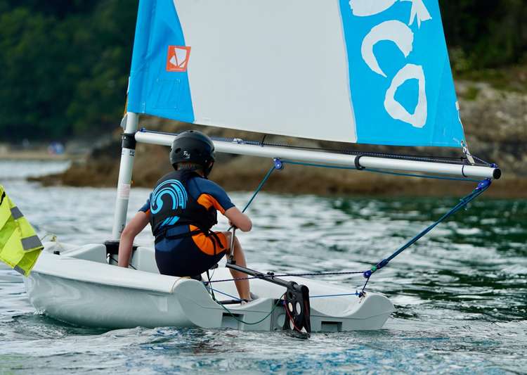 A picture of a sailing session. Taken by Children's Sailing Trust.