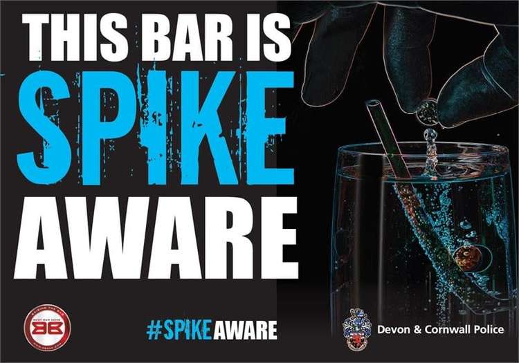 A poster for the police's spike aware campaign.