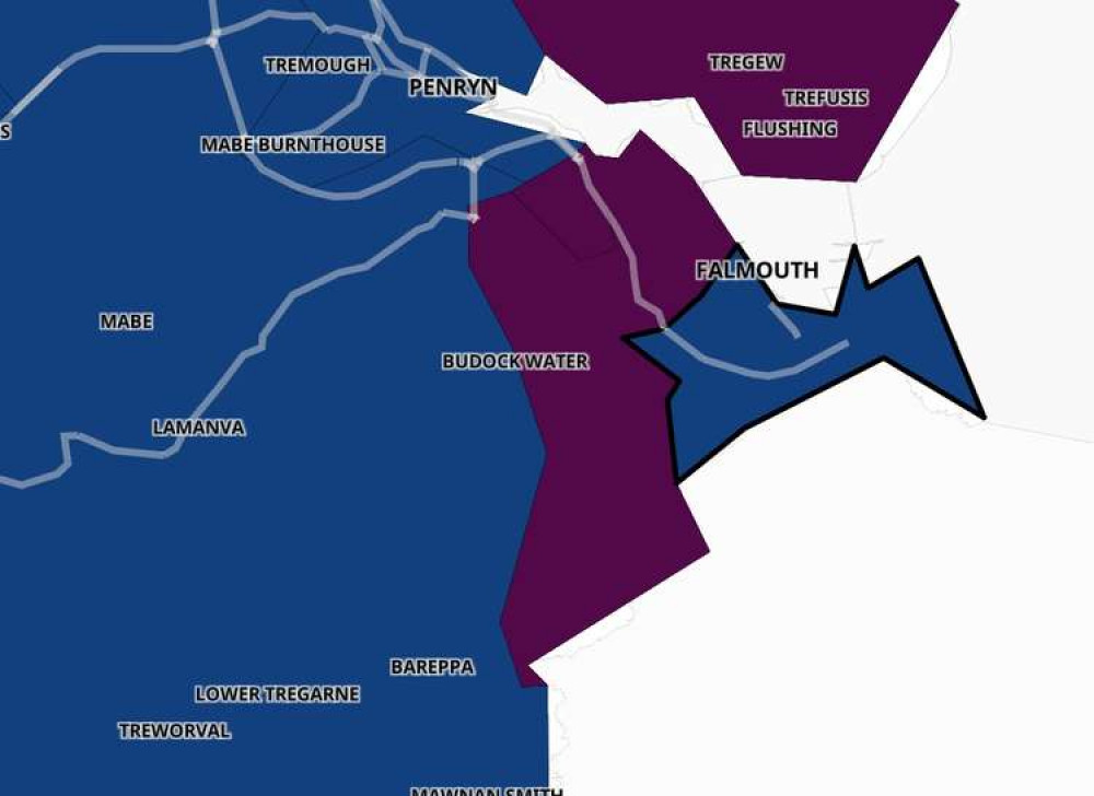 Falmouth covid map.