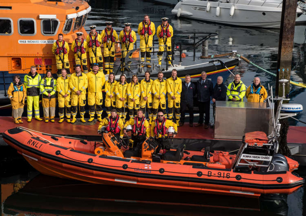 Falmouth RNLI team. Credit: RNLI/Simon Culliford.