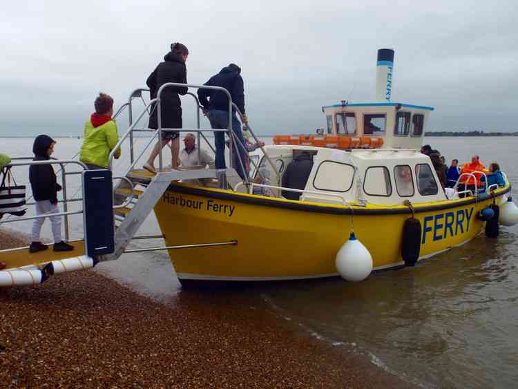 Ferry landing at Landguard beach