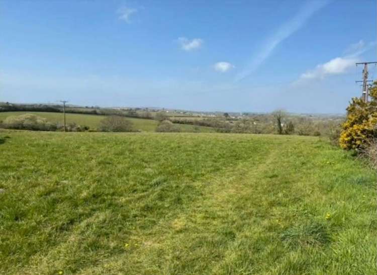 The field where the glamping pods will be sited at Ponsanooth.