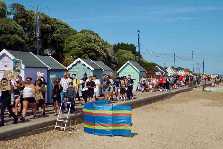 Felixstowe's long line of Black Lives Matter protesters