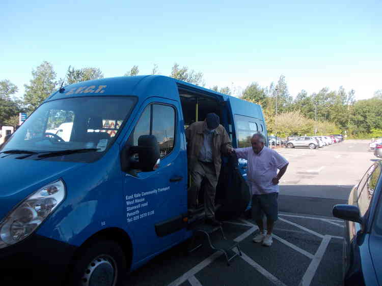 Disembarking the bus