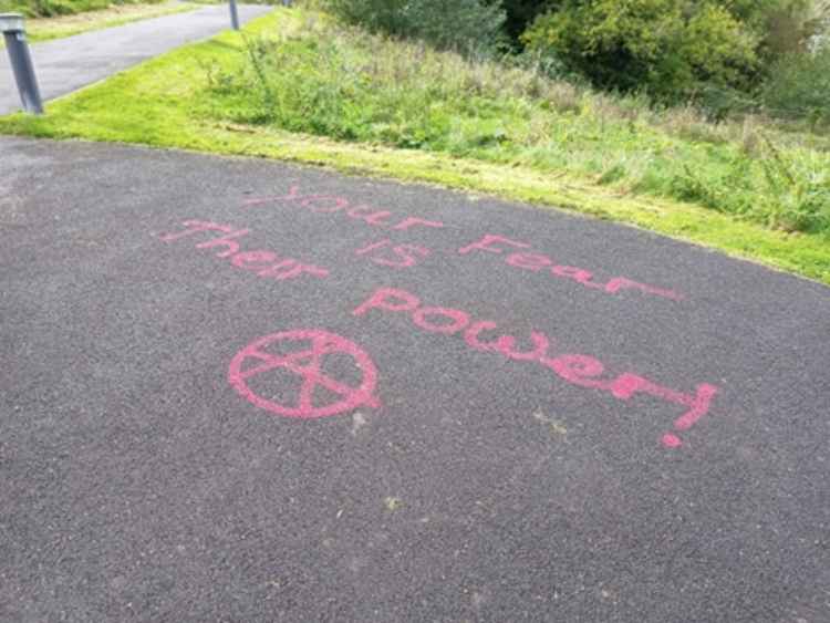 A resident reported this graffiti to the Vale of Glamorgan Council this morning