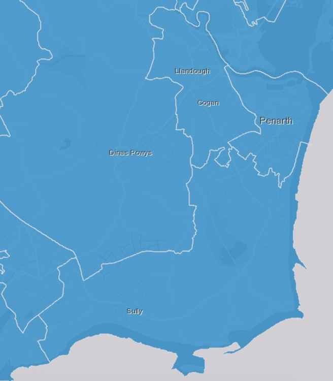 Penarth regions mapped