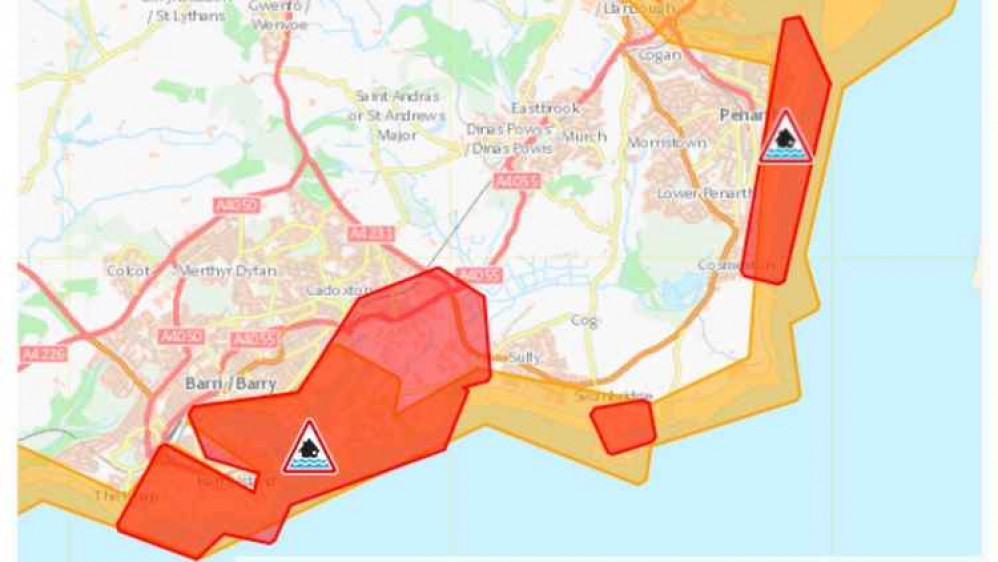 Flood warnings have been issued for several parts of the South Wales Coast