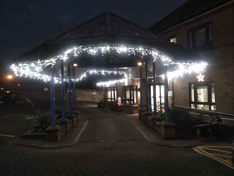 Icicle lighting donated by Pontyclun-based Floodlighting and Elecrtical Services