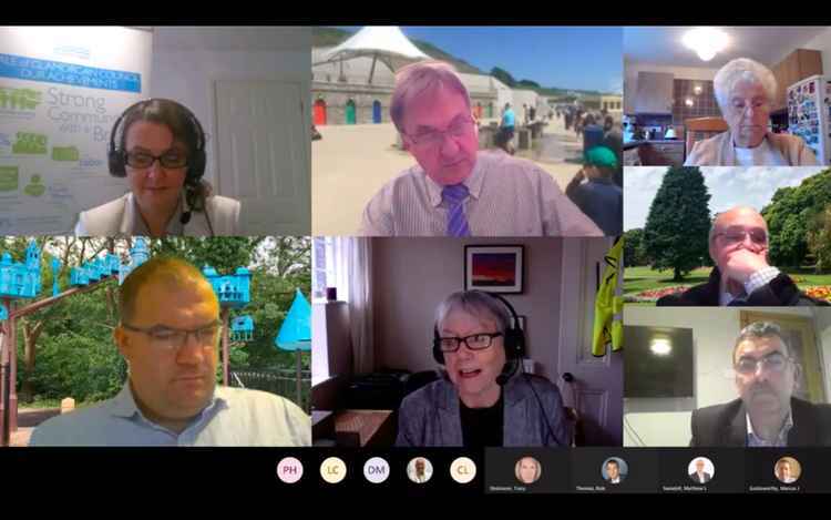 A screenshot taken from a recent virtual cabinet meeting