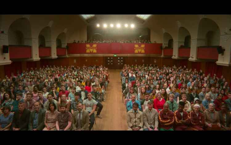 The Paget Rooms' first appearance in Sex Education (Screenshot from Netflix)