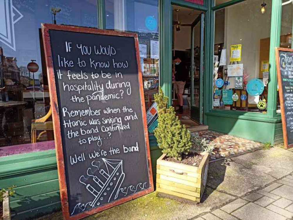 Foxy's Deli give quirky sandwich board display of solidarity | Local ...