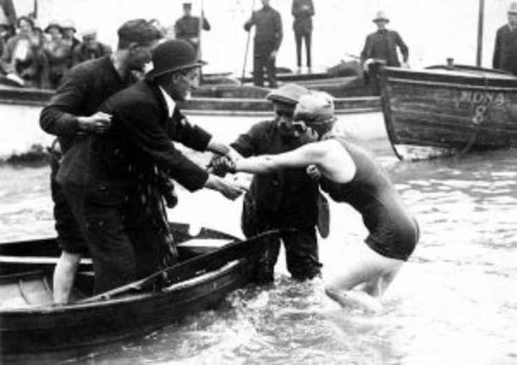 Penarthian Kathleen Thomas became the first person to swim the Bristol Channel on 5th September 1927