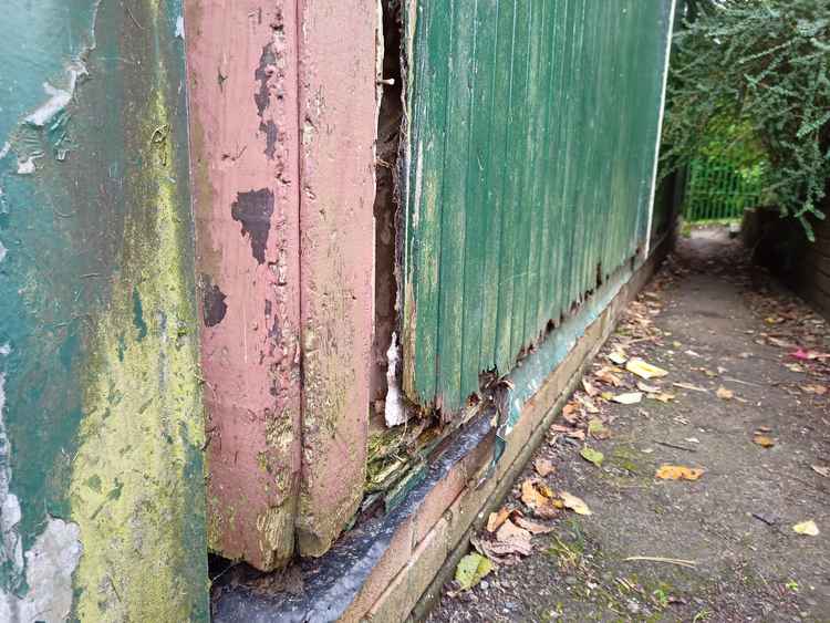 The existing pavilion is indeed in disrepair.