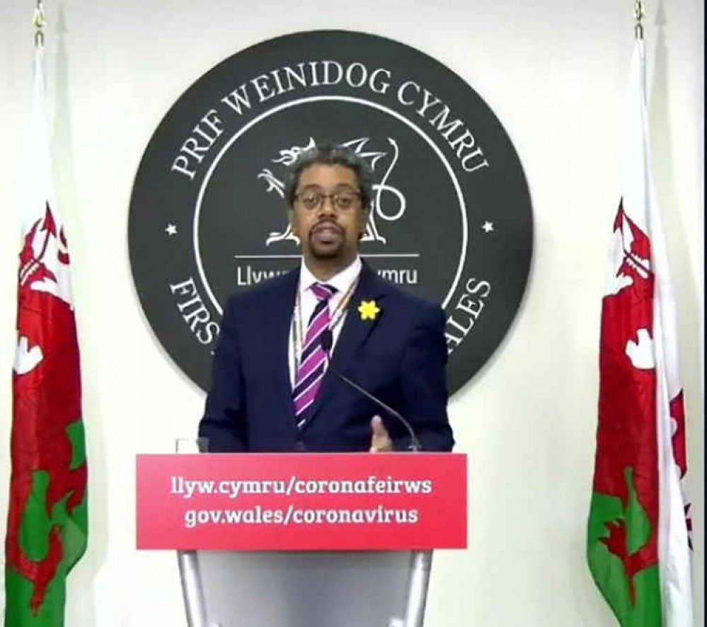 Health Minister Vaughan Gething spoke at a press conference today